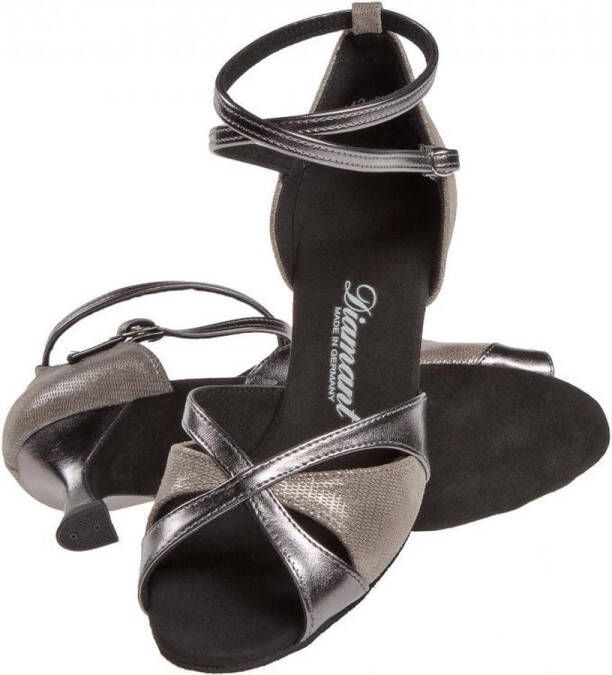 Diamant Dames Latin Dansschoenen 141-077-466 Brons Suède Hak