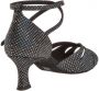 Diamant Dans schoenen Dames Salsa Latin 141-077-183 – Zwart Zilver Holografisch – 5 cm Hak – - Thumbnail 7