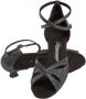Diamant Dans schoenen Dames Salsa Latin 141-077-183 – Zwart Zilver Holografisch – 5 cm Hak - Thumbnail 7