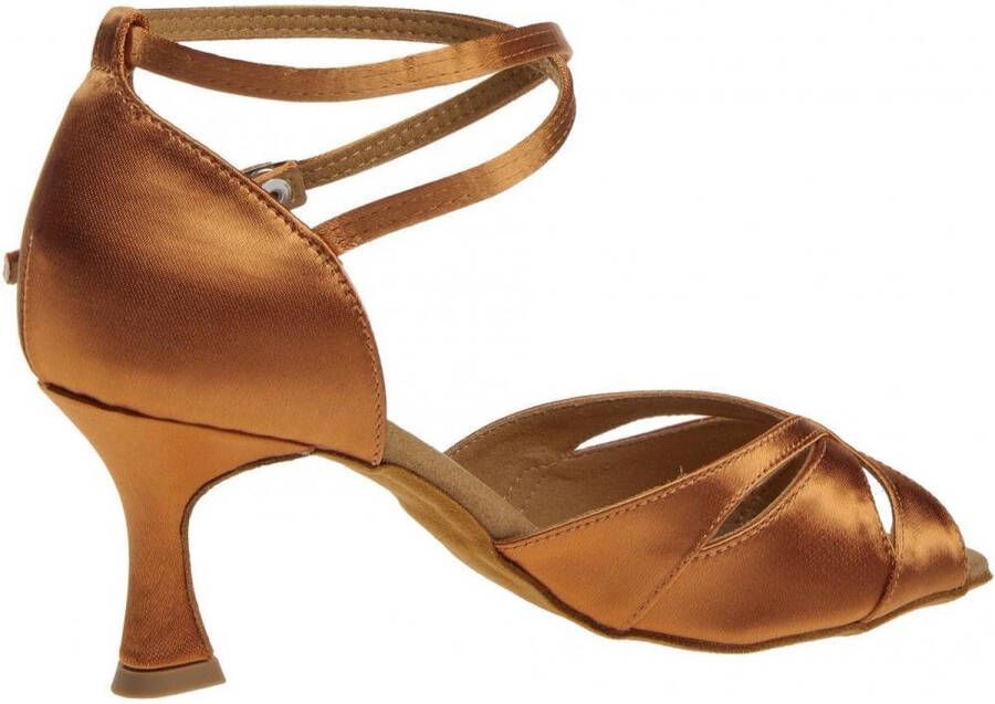 Diamant Dansschoen Dames Salsa 141-087-379 – Salsaschoenen Brons Satijn – 6 5 cm Hak – - Foto 5