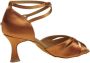 Diamant Dansschoen Dames Salsa 141-087-379 – Salsaschoenen Brons Satijn – 6 5 cm Hak – - Thumbnail 5