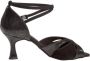 Diamant Salsaschoenen Open Neus 141-087-084 – Dames Dansschoenen Zwart Suède – 6 5 cm Hak – - Thumbnail 3