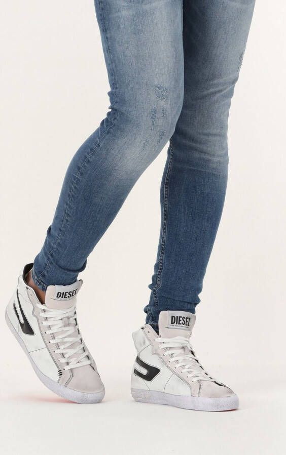 Diesel S-leroji Mid Hoge sneakers Leren Sneaker Heren Wit