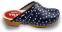 DINA dames klompen zweedse muilen blauw met witte stip - Thumbnail 6