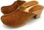 DINA Heels Beige dames clogs suede - Thumbnail 2