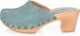 DINA Heels mint groen suede clogs dames clogs op hak - Thumbnail 6