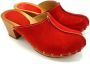 DINA Heels rood dames clogs suede - Thumbnail 2