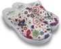 DINA Medische dames klompen PU zool PU klompen met kunststof zool ziekenhuis klompen zorgklompen CLOGS vlinderbloemetjes - Thumbnail 5