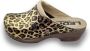 DINA Medische PU klompen PU klompen met kunststof zool ziekenhuis klompen zorgklompen CLOGS Panter Leopard - Thumbnail 4