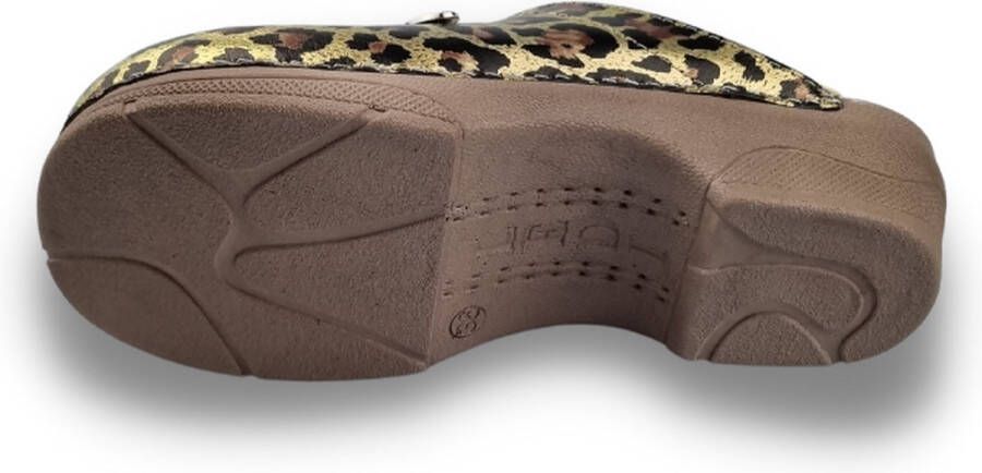 DINA Medische PU klompen PU klompen met kunststof zool ziekenhuis klompen zorgklompen CLOGS Panter Leopard