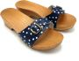 DINA muiltjes blauw met witte stip leren sandalen voor dames - Thumbnail 2