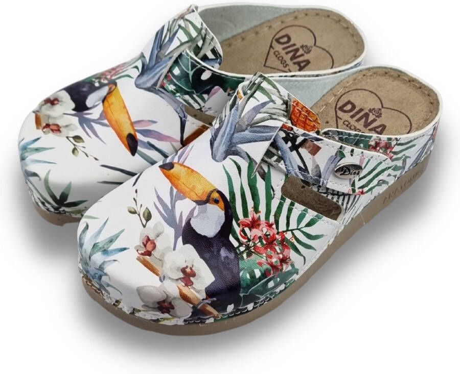 DINA Tropical clogs kunststof zool en medisch voetbed heerlijk gezellig - Foto 2