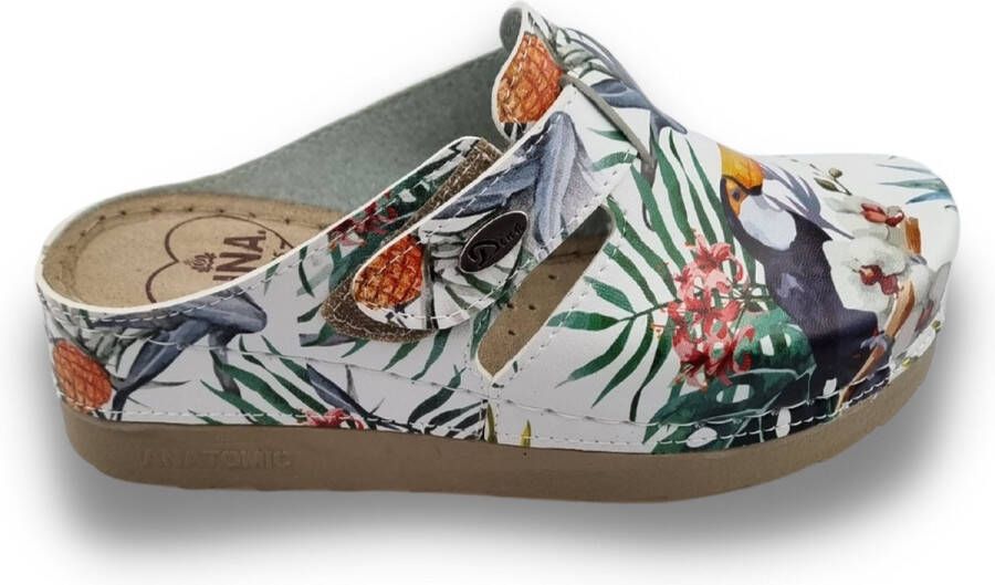 DINA Tropical clogs kunststof zool en medisch voetbed heerlijk gezellig - Foto 6