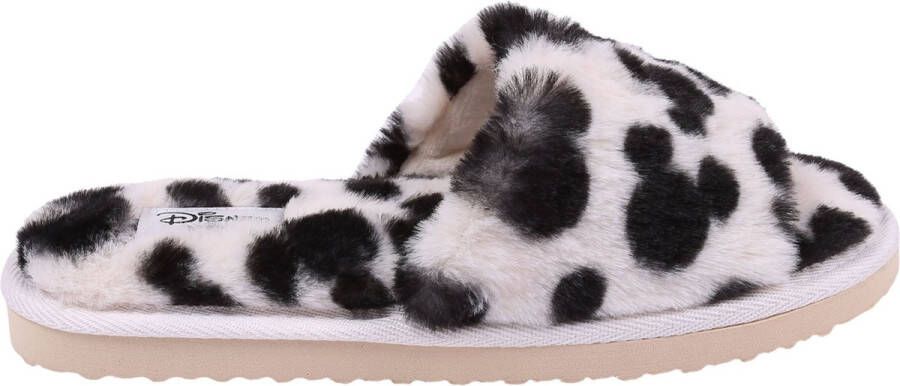 Disney Zwart-beige bontpantoffels Mickey Mouse
