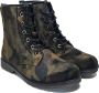 Merk onbekend GROENE VELVET ENKELLAARZEN MET CAMOUFLAGE PRINT - Thumbnail 2