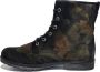 Merk onbekend GROENE VELVET ENKELLAARZEN MET CAMOUFLAGE PRINT - Thumbnail 3