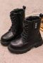 Djsa fashion Warme laarzen voor meisjes Winterbotjes- Enkellaarsjes-| kinderbotten- Veterboots Biker boots _ _ZWART - Thumbnail 4