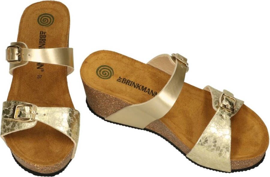 Dr. Brinkmann Dr Brinkmann -Dames goud slippers & muiltjes