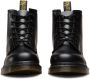 Dr. Martens Zwarte leren gevechtslaars met ritszak en 6 cm platform Black Dames - Thumbnail 8