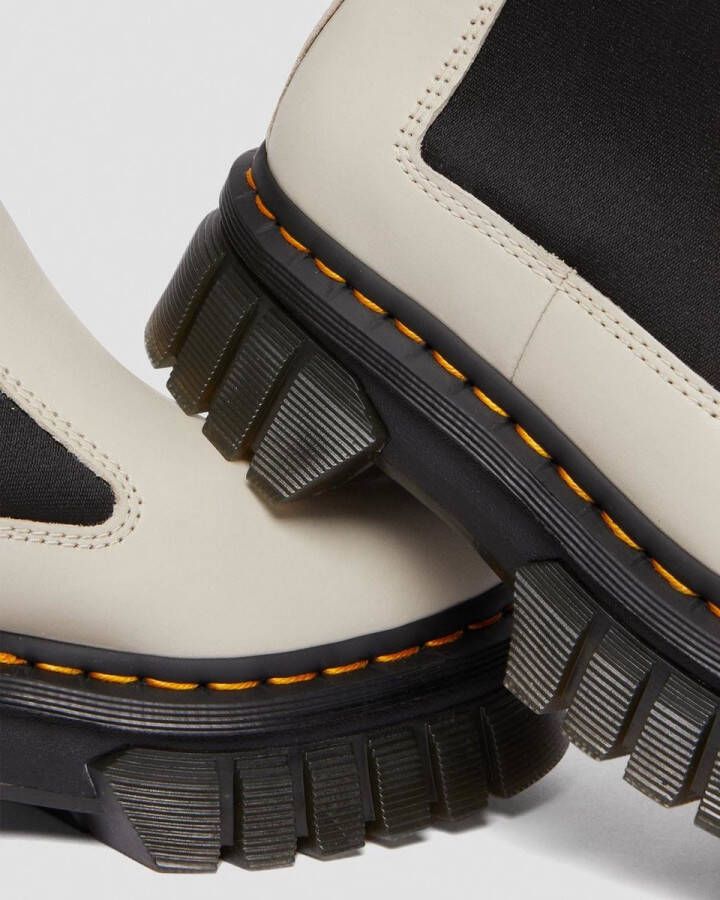 Dr. Martens Audrick Platform Chelsea Grey Nappa Lux