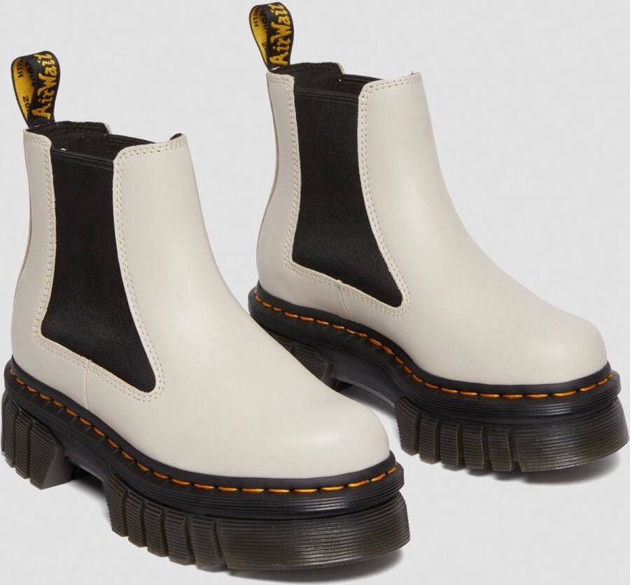 Dr. Martens Audrick Platform Chelsea Grey Nappa Lux Dames Boots