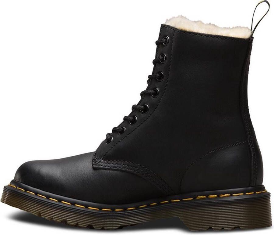 Dr Martens Serena enkellaarsjes met voering van imitatiebont Dr. Martens Zwart Dames - Foto 10