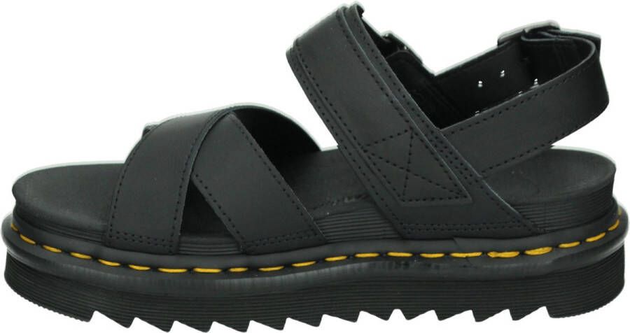 Dr. Martens DVOSS~II~BLACK~HYDRO~LEATHER~~ Platte sandalenDames Sandalen Zwart - Foto 5