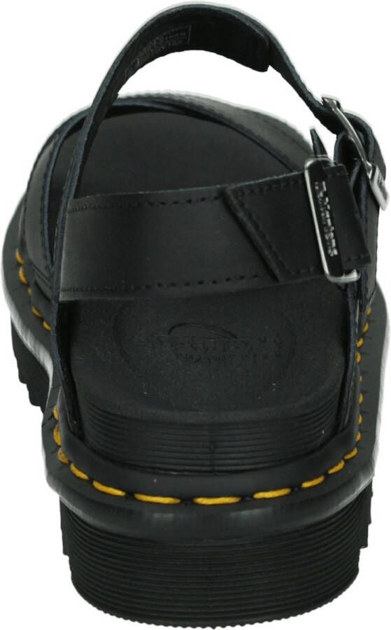 Dr. Martens DVOSS~II~BLACK~HYDRO~LEATHER~~ Platte sandalenDames Sandalen Zwart - Foto 7
