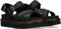 Dr. Martens DVOSS II BLACK HYDRO LEATHER Volwassenen Platte sandalen Zwart - Thumbnail 3