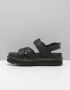 Dr. Martens DVOSS II BLACK HYDRO LEATHER Volwassenen Platte sandalen Zwart - Thumbnail 13