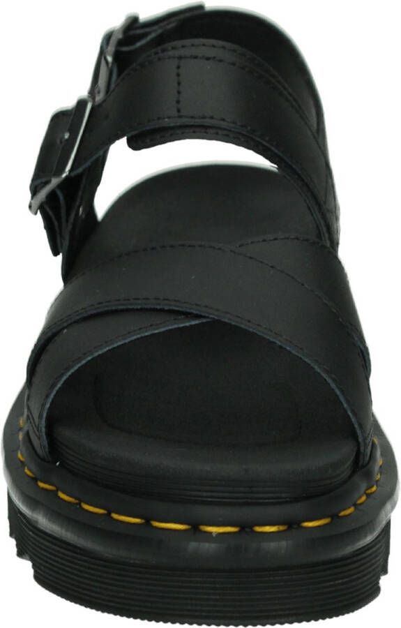 Dr. Martens DVOSS II BLACK HYDRO LEATHER Volwassenen Platte sandalen Zwart