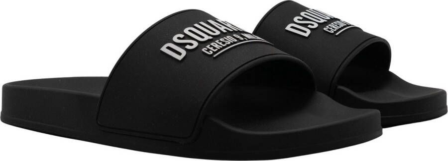 Dsquared2 Flip Flop Slippers Zwart Wit