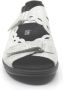 Durea 7258 216 6683 Zilver kleurige dames sandalen met klittenband sluiting - Thumbnail 4