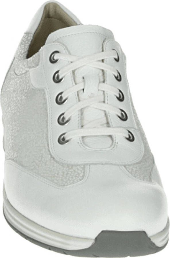 Durea 6164 H Volwassenen Dames sneakersDames veterschoenen Wit beige