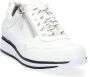 Durea 6246 685 9007 witte sneaker met rits wijdte H - Thumbnail 7