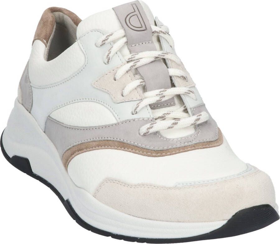 Durea 6273 H Volwassenen Lage sneakers Wit beige