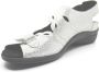 Durea 7258 216 6683 Zilver kleurige dames sandalen met klittenband sluiting - Thumbnail 12