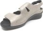 Durea 7178 219 8164 Taupe kleurige brede dames sandalen met klittenband sluiting - Thumbnail 2