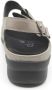 Durea 7178 219 8164 Taupe kleurige brede dames sandalen met klittenband sluiting - Thumbnail 3