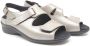 Durea 7178 219 8164 Taupe kleurige brede dames sandalen met klittenband sluiting - Thumbnail 5