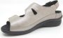 Durea 7178 219 8164 Taupe kleurige brede dames sandalen met klittenband sluiting - Thumbnail 7