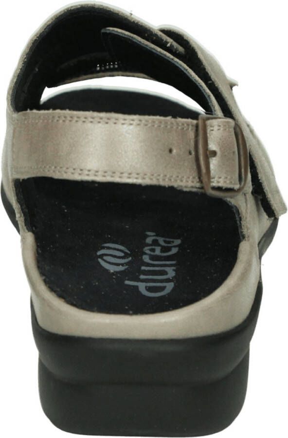 Durea 7178 H Volwassenen Platte sandalen Metallics
