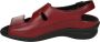 Durea 7178~H~~~~~~~~~~~~~~~~~~~~~~~~ Platte sandalenDames Sandalen Rood - Thumbnail 3