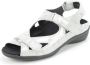 Durea 7258 216 6683 Zilver kleurige dames sandalen met klittenband sluiting - Thumbnail 6