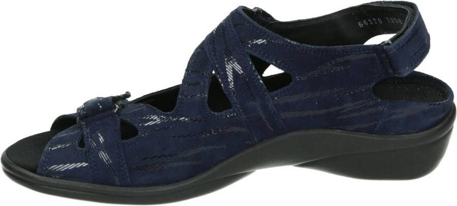 Durea 7258 E Platte sandalenDames Sandalen Blauw