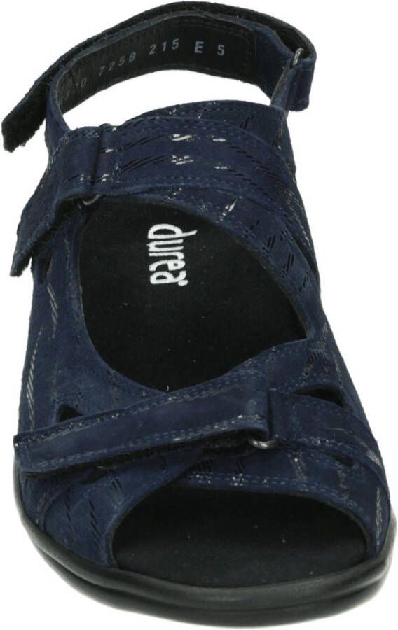 Durea 7258 E Platte sandalenDames Sandalen Blauw