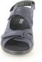 Durea 7258 215 9528 Blauw kleurige smalle dames sandalen met klittenband sluiting - Thumbnail 9