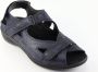 Durea 7258~H~~~~~~~~~~~~~~~~~~~~~~~~ Platte sandalenDames Sandalen Blauw - Thumbnail 11