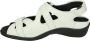 Durea 7258 H Volwassenen Platte sandalenDames Sandalen Wit beige - Thumbnail 3