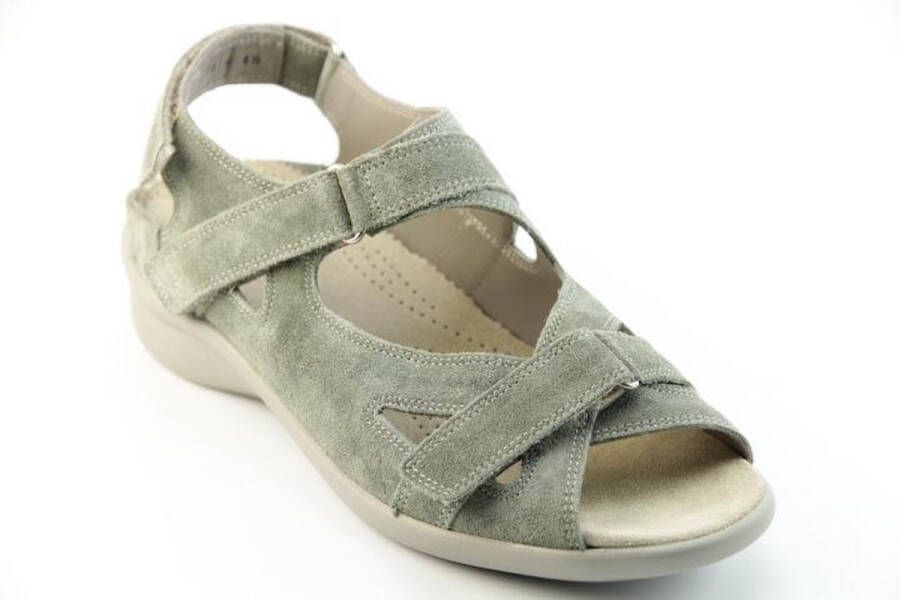 Durea 7258 H Volwassenen Platte sandalenDames Sandalen Groen